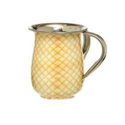Stainless Steel Netilat Yadayim Wash Cup %96 Gold Diamo... | Wash Cups