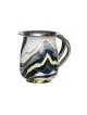 Stainless Steel Wash Cup Blue Marble with White and Gol... | Wash Cups