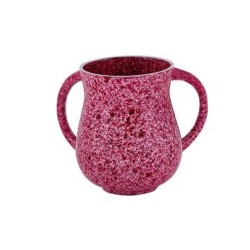Yair Emanuel Faux Marble Netilat Yadayim Wash Cup Pink | Wash Cups