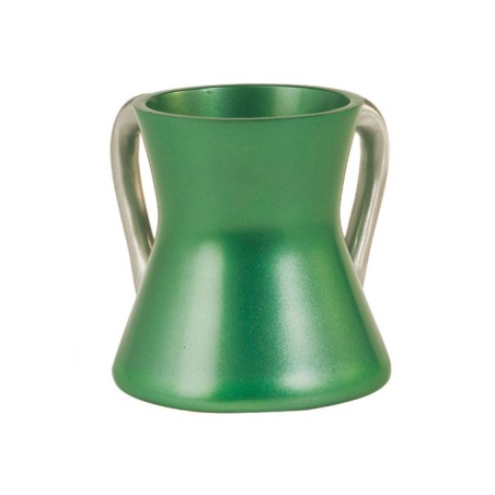 Yair Emanuel Gleaming Aluminum Small Hourglass Wash Cup... | Wash Cups