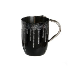 Stainless Steel Netilat Yadayim Wash Cup %96 Black with... | Wash Cups