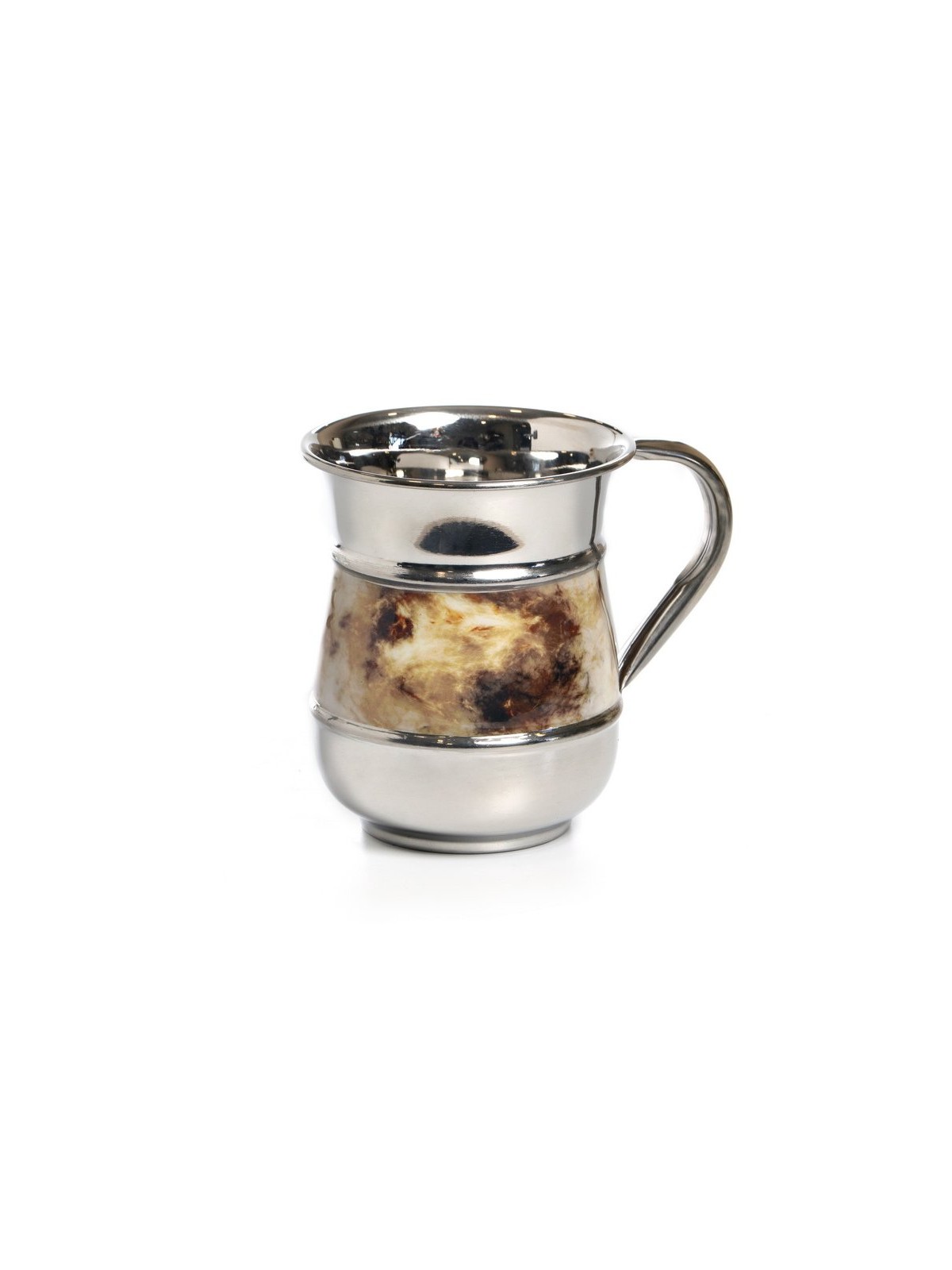 Stainless Steel Netilat Yadayim Wash Cup %96 Gold Marbl... | Wash Cups