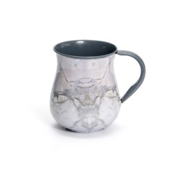 Stainless Steel Netilat Yadayim Wash Cup %96 White Marb... | Wash Cups