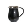 Stainless Steel Netilat Yadayim Wash Cup Wave Design Black | Wash Cups