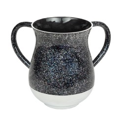 Netilat Yadayim Wash Cup %96 Speckled Black and White D... | Wash Cups