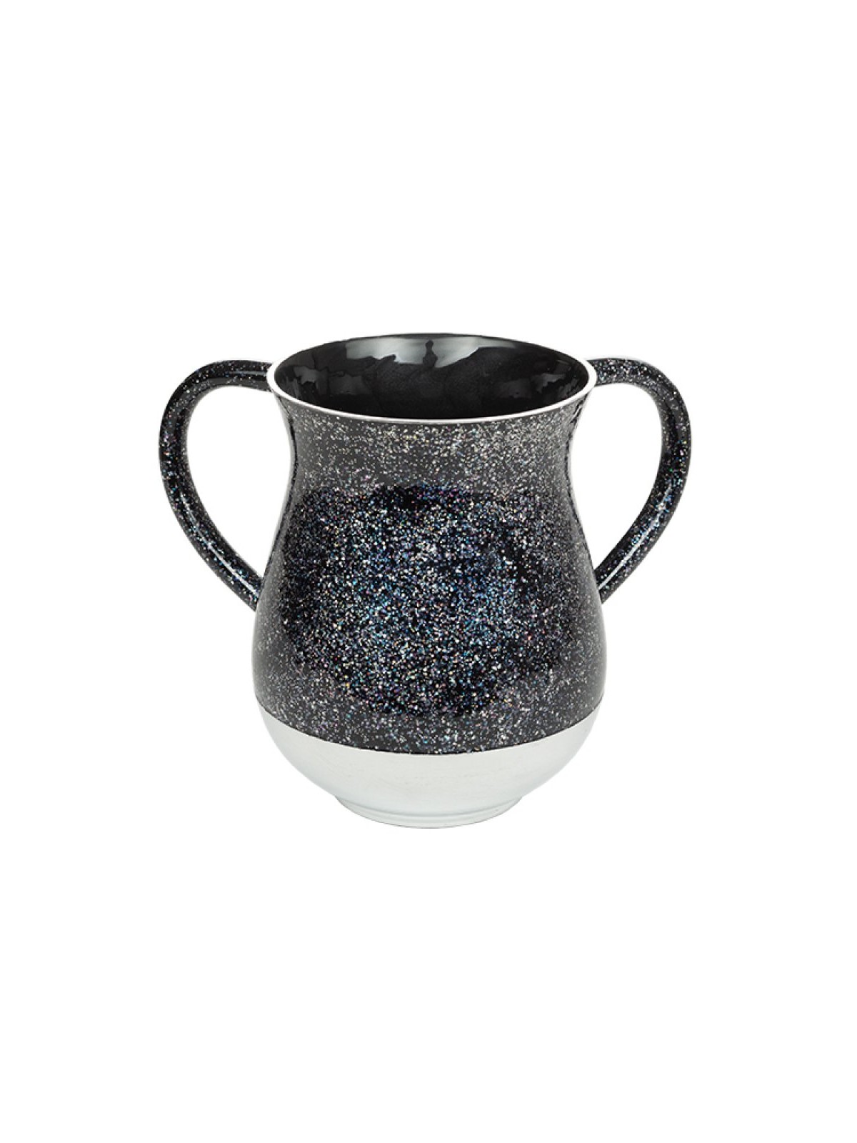 Netilat Yadayim Wash Cup %96 Speckled Black and White D... | Wash Cups