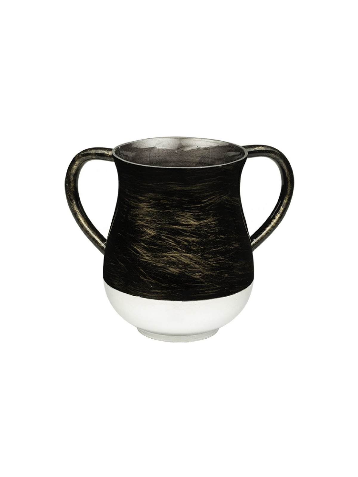 Aluminum Netilat Yadayim Wash Cup Black and Gold | Wash Cups