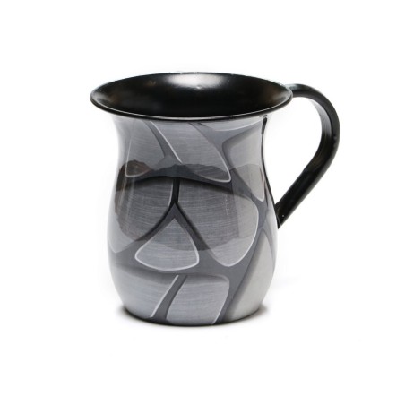 Stainless steel Netilat Yadayim Wash Cup Black Gray Design | Wash Cups