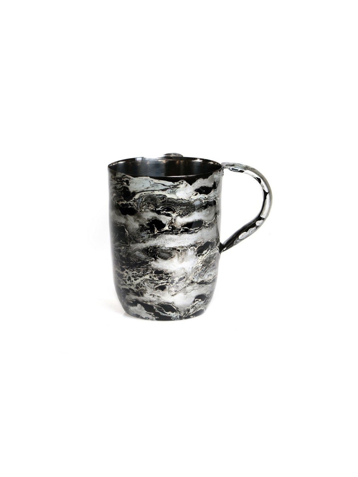Stainless Steel Netilat Yadayim Wash Cup Black and Silv... | Wash Cups