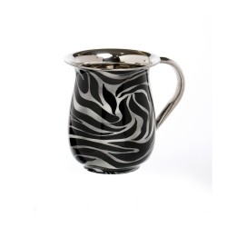 Stainless Steel Netilat Yadayim Wash Cup Black and Silv... | Wash Cups
