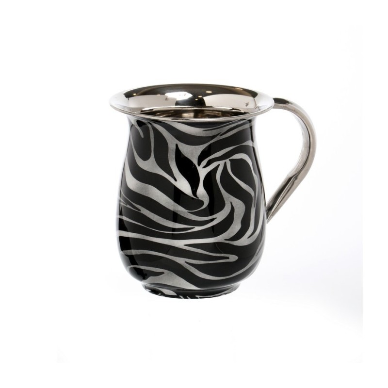 Stainless Steel Netilat Yadayim Wash Cup Black and Silv... | Wash Cups