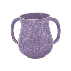 Yair Emanuel Faux Marble Netilat Yadayim Wash Cup Purple | Wash Cups