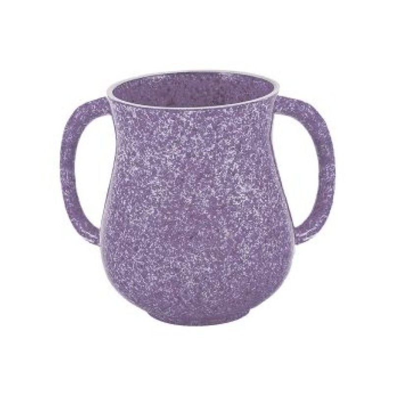 Yair Emanuel Faux Marble Netilat Yadayim Wash Cup Purple | Wash Cups