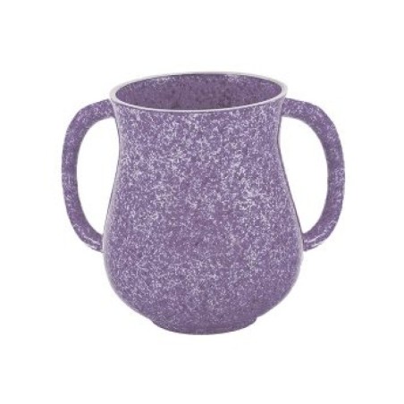 Yair Emanuel Faux Marble Netilat Yadayim Wash Cup Purple | Wash Cups