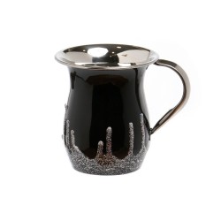 Stainless Steel Netilat Yadayim Wash Cup %96 Black with... | Wash Cups