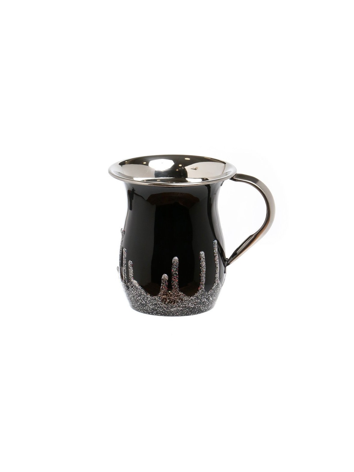 Stainless Steel Netilat Yadayim Wash Cup %96 Black with... | Wash Cups