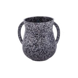 Yair Emanuel Faux Marble Netilat Yadayim Wash Cup Black | Wash Cups