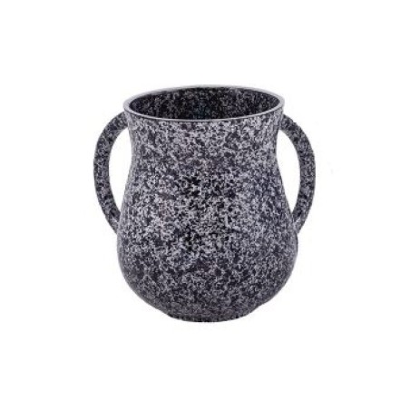 Yair Emanuel Faux Marble Netilat Yadayim Wash Cup Black | Wash Cups