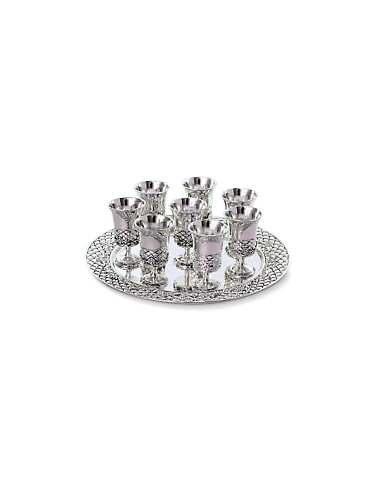 Six Decorative Small Kiddush Cups with Ma... | Jewish Gift from Israel