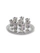 Six Decorative Small Kiddush Cups with Ma... | Jewish Gift from Israel