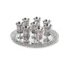 Six Decorative Small Kiddush Cups with Ma... | Jewish Gift from Israel