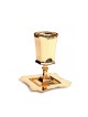 Gold Kiddush Cup on Stem Smooth Finish Square Design | Kiddush Cups