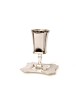 Silver Plated Smooth Kiddush Cup on Stem Square Desi... | Kiddush Cups