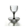 Crystal Glass Kiddush Cup and Plate with ... | Jewish Gift from Israel