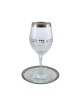 Glass Goblet Kiddush Cup with Matching Pl... | Jewish Gift from Israel