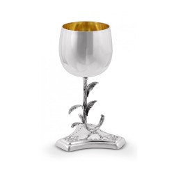 Sterling Silver Traditional Viznitz Kiddush Cup wi... | Silver Judaica
