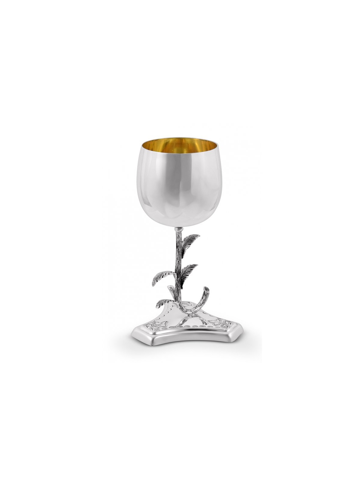 Sterling Silver Traditional Viznitz Kiddush Cup wi... | Silver Judaica