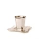 Silver Plated Smooth Kiddush Cup with Matching Sauce... | Kiddush Cups