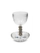 Faceted Glass Kiddush Cup and Tray Decora... | Jewish Gift from Israel