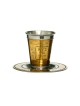 Aluminum Kiddush Cup with Coaster Hebrew ... | Jewish Gift from Israel