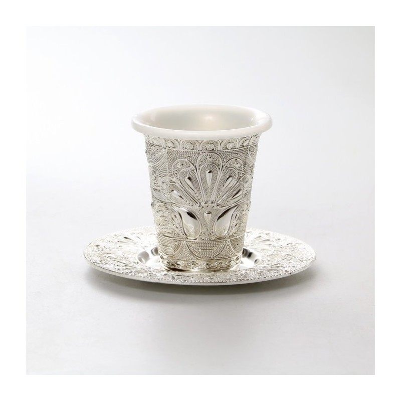 Silver Plated Kiddush Cup with Plastic In... | Jewish Gift from Israel