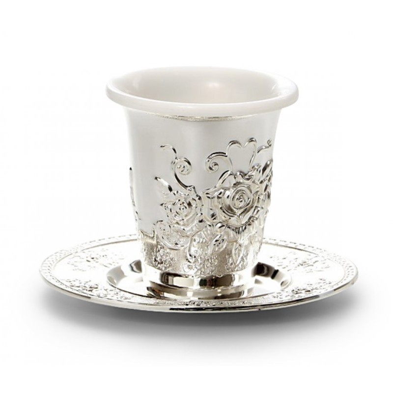 Silver Plated Kiddush Cup with Plastic Insert and Co... | Kiddush Cups