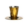 Gold Stainless Steel Kiddush Cup Set with... | Jewish Gift from Israel