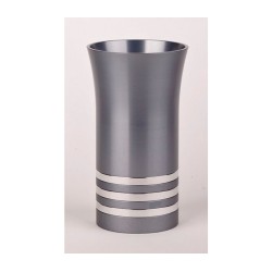 Kiddush Cup By Agayof Grey With Stripes | Kiddush Cups