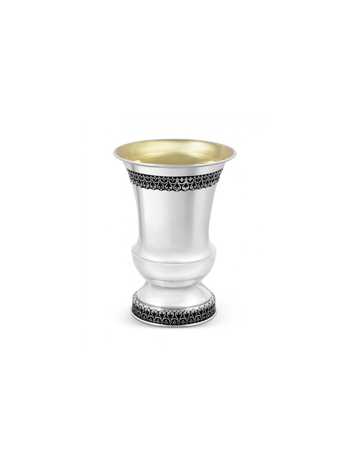 Sterling Silver Kiddush Cup and Plate Set Filigree... | Silver Judaica