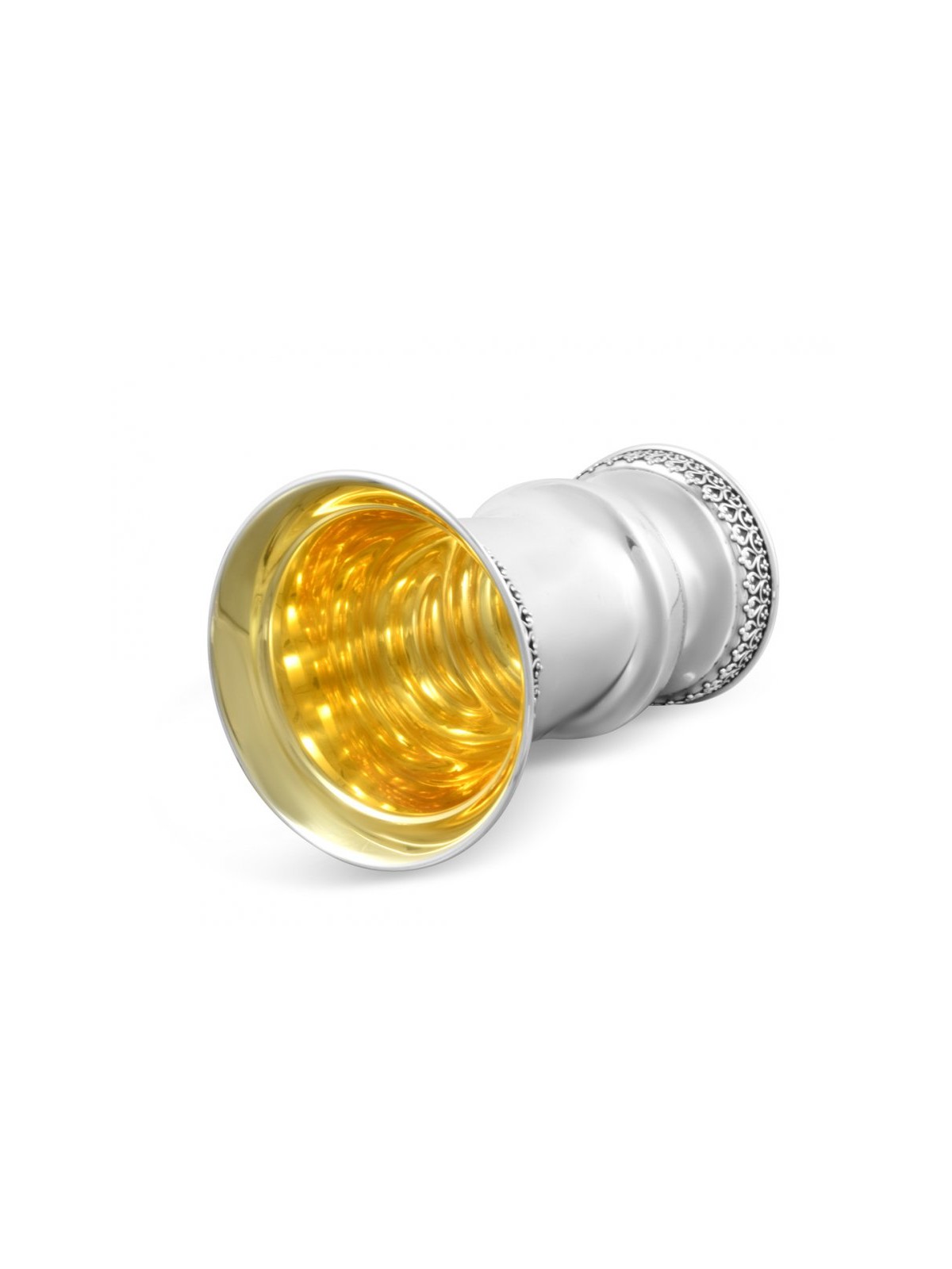 Sterling Silver Kiddush Cup and Plate Set Filigree... | Silver Judaica