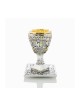 Silver Plated Kiddush Cup and Tray with G... | Jewish Gift from Israel