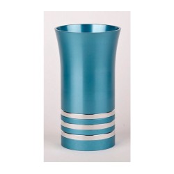 Striped Turquoise Kiddush Cup By Agayof | Kiddush Cups