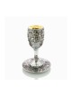 Silver Plated Two Tone Cup of Elijah with... | Jewish Gift from Israel