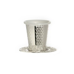 Silver Plated Kiddush Cup with Matching P... | Jewish Gift from Israel