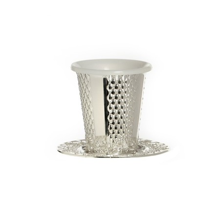 Silver Plated Kiddush Cup with Matching P... | Jewish Gift from Israel