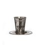 Stainless Steel Kiddush Cup Set Diagonal ... | Jewish Gift from Israel