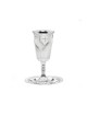 Silver Plated Kiddush Cup on Stem with Tr... | Jewish Gift from Israel