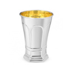 Sterling Silver Shabbat Kiddush Cup and Matching P... | Silver Judaica