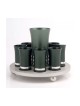 Green Silver Agayof Kiddush Cup Set with ... | Jewish Gift from Israel