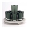 Green Silver Agayof Kiddush Cup Set with ... | Jewish Gift from Israel